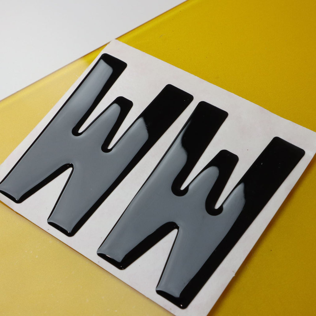 10x 3mm Gloss Acrylic 3D 4D Car Number Plate Letters Digits Wholesale