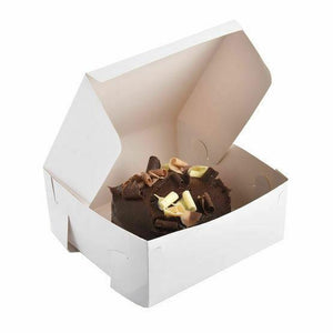 Wholesale Flat Fold-Over White Cake Boxes