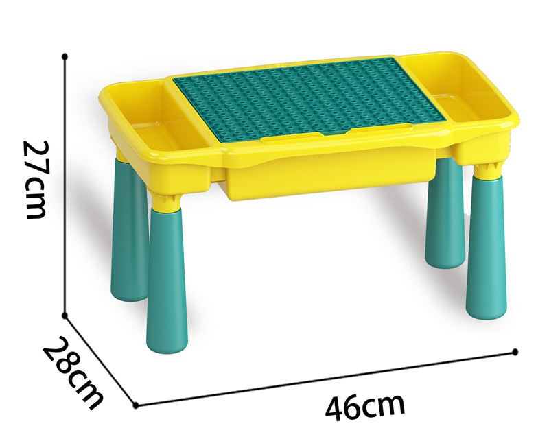 Duplo Compatible Yellow Teal Table With 45 Extras