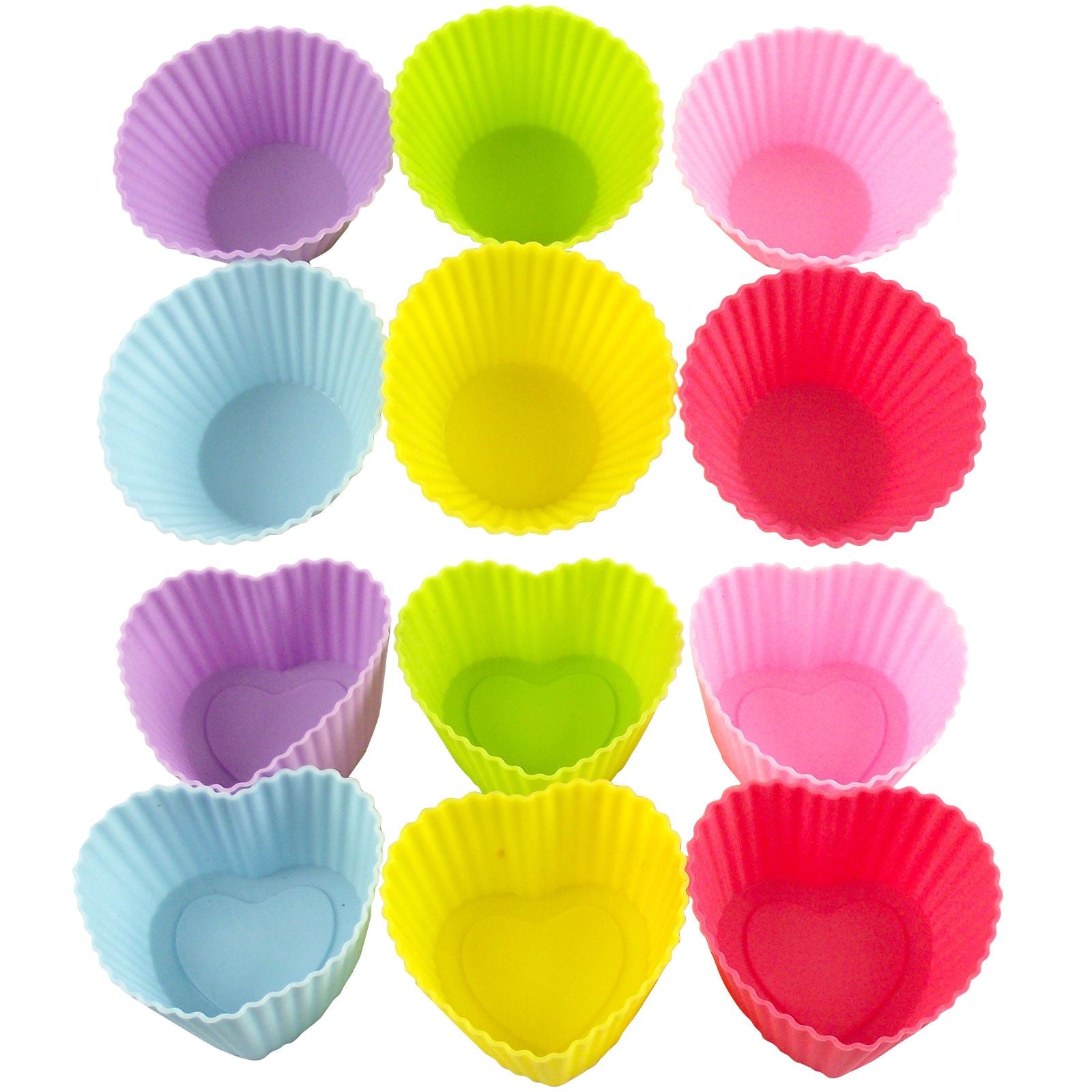 6x Silicone Cupcake Moulds