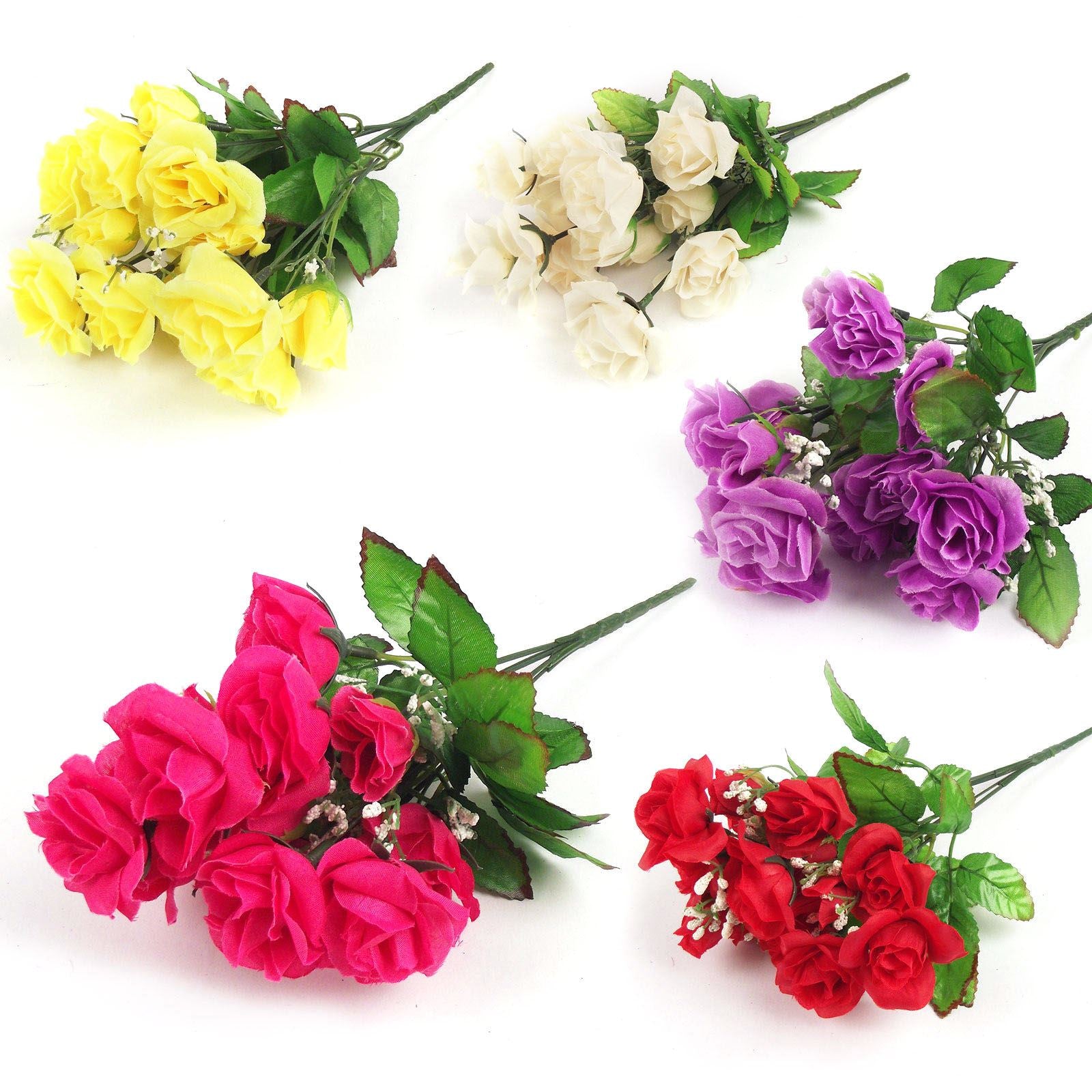 Bunch of 12 Varied Small Roses