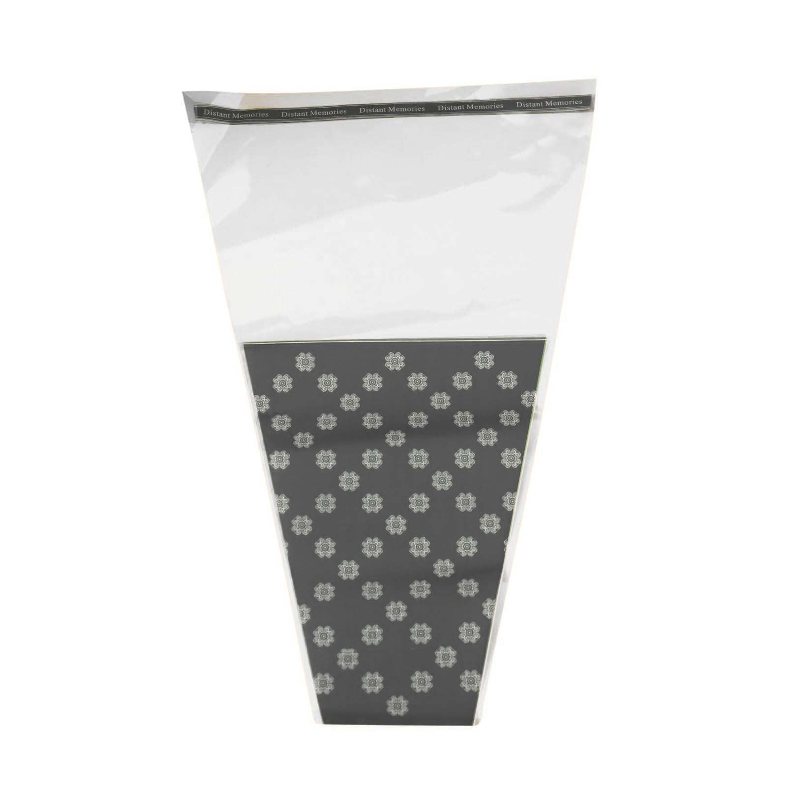 Coloured Printed Square Posy Wraps