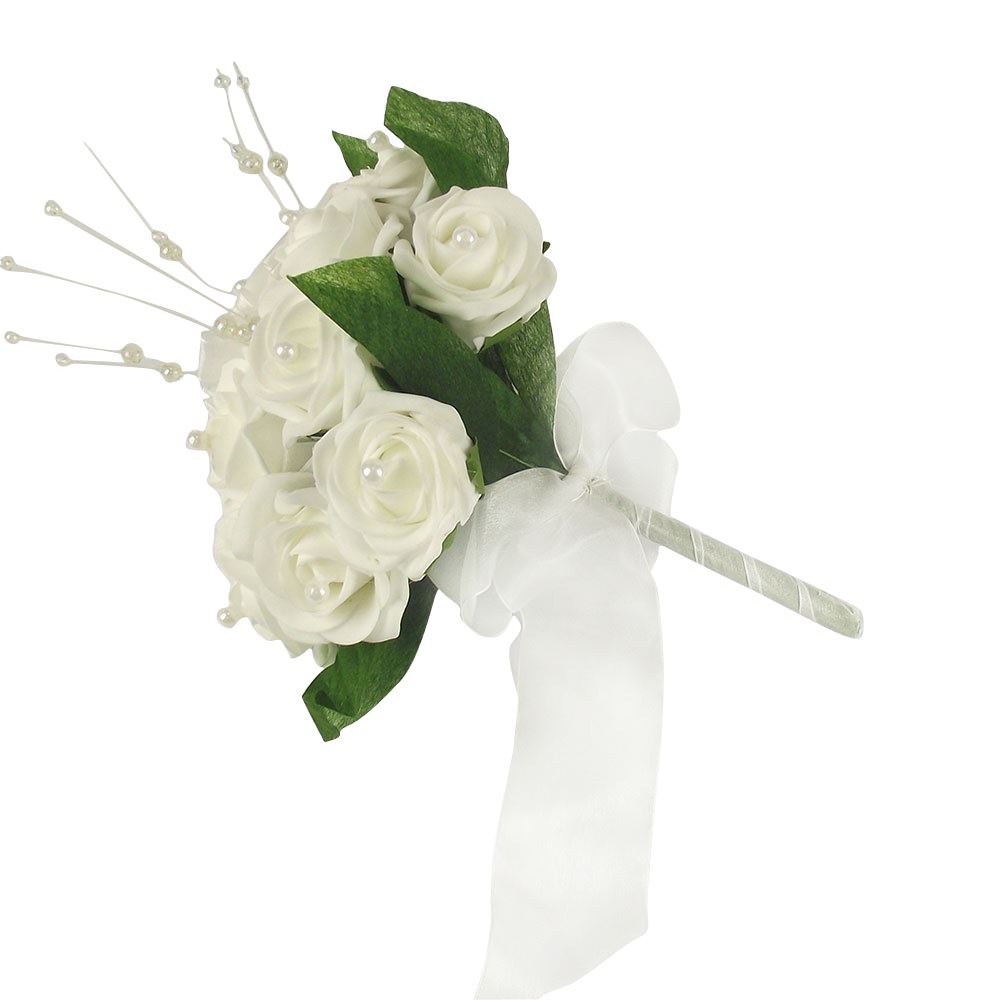 12 Rose and Pearl Brides Posy