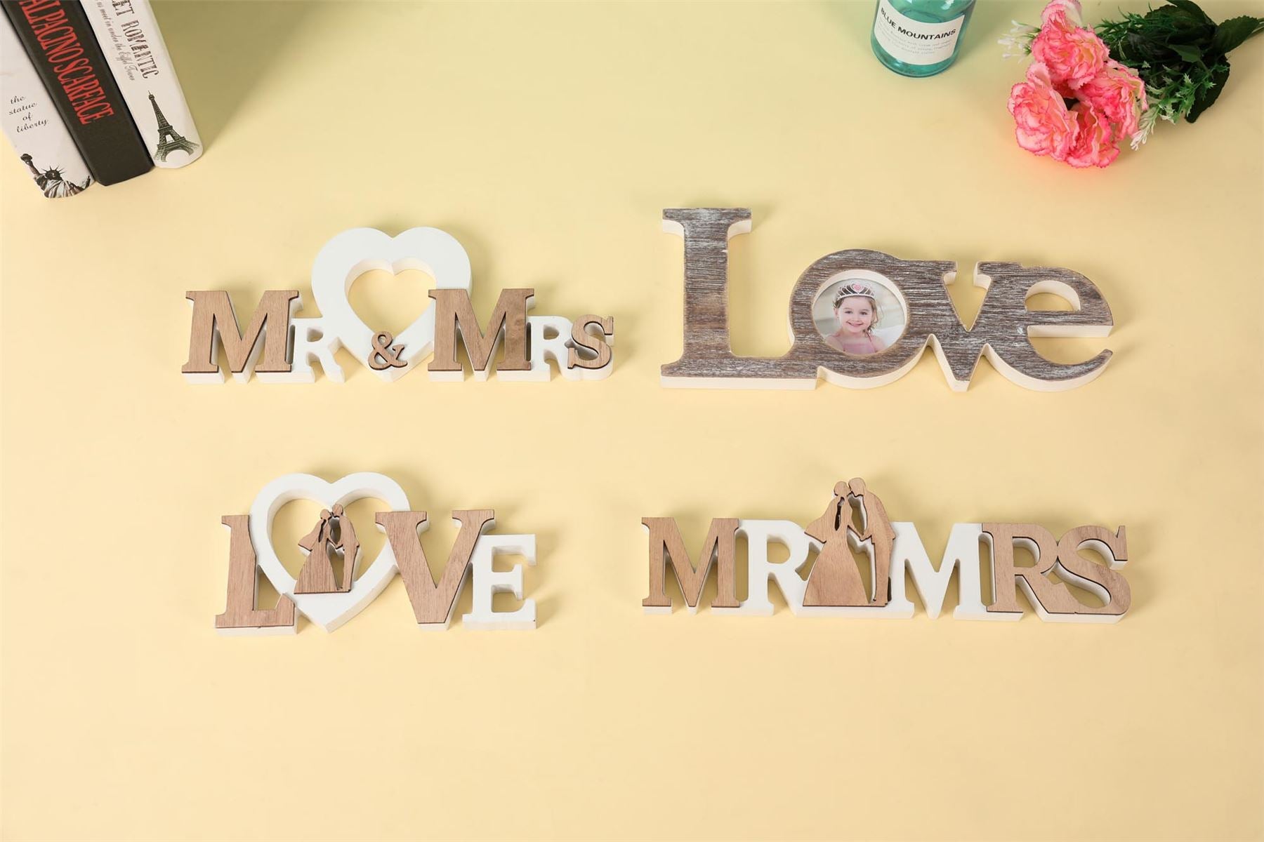 TwoToned Mr & Mrs Love Plaques