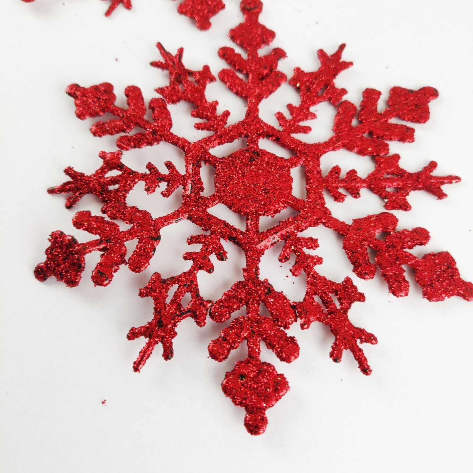 Heavy Glittered Large Snowflakes