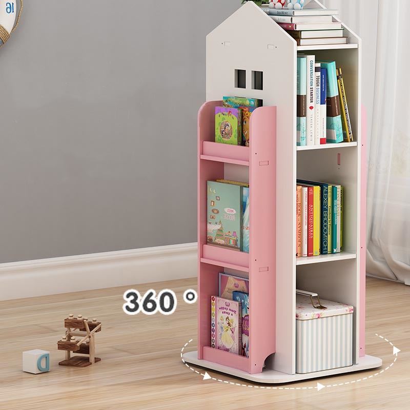 Large House 360° Rotating Bookshelves for Children - Floorstanding Toy Storage