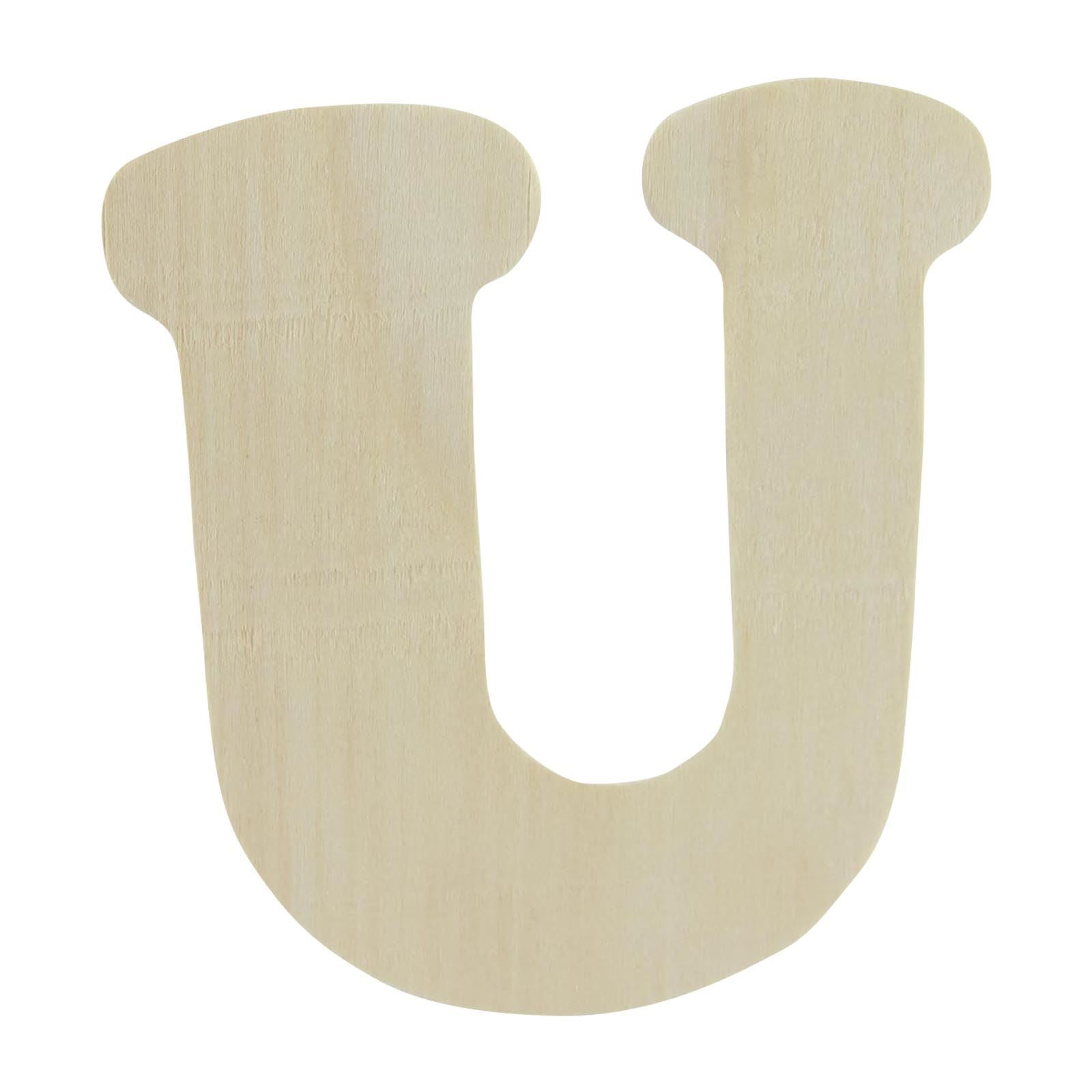 Large Natural Wood Flat Alphabets