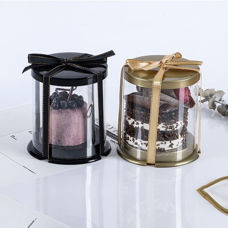 Premium Mini Transparent Cake Box - Hat Box Bento Cupcake Gift Display