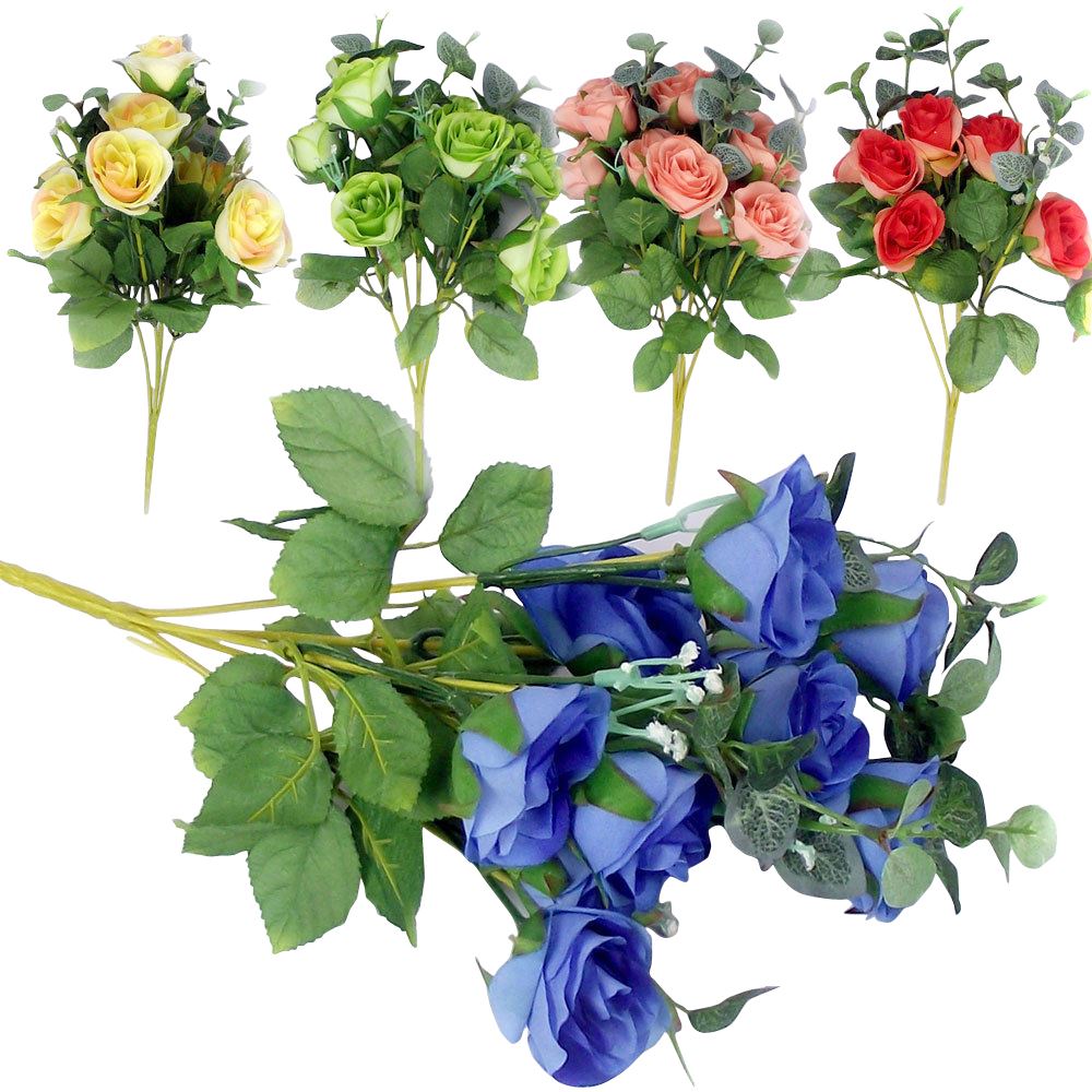 10 Head Semi-Open Rose Small Bouquet