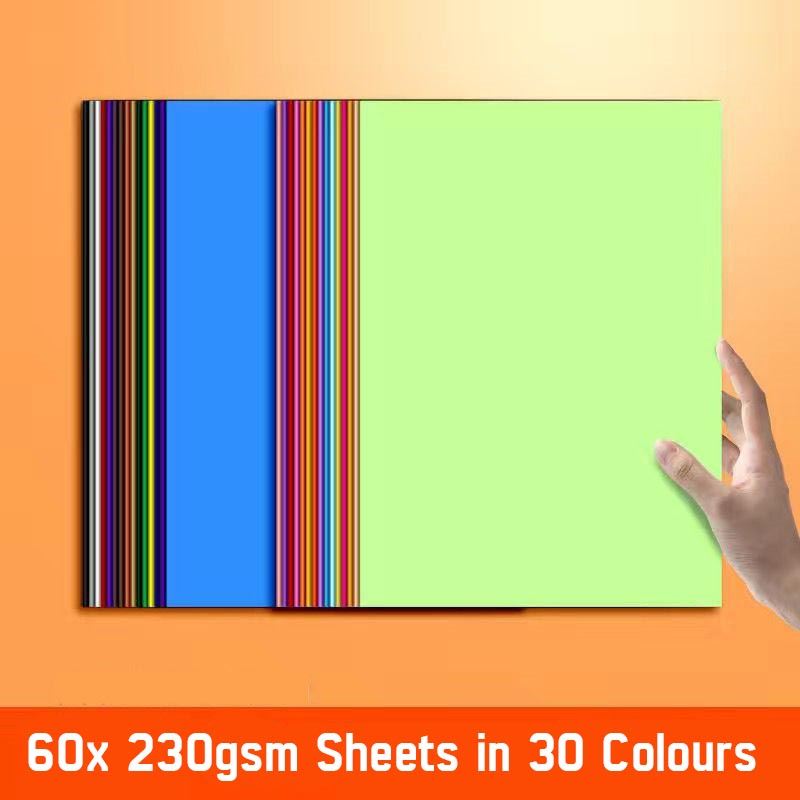 A4 Size Premium 230gsm Ultra Thick Craft and Writing Cardstock - 250 Crafts Paper Card Board