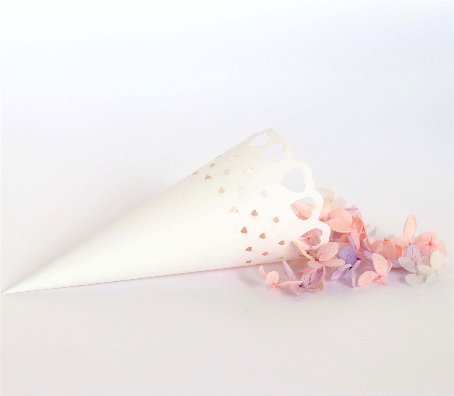 Laser Cut Wedding Paper Confetti Cones