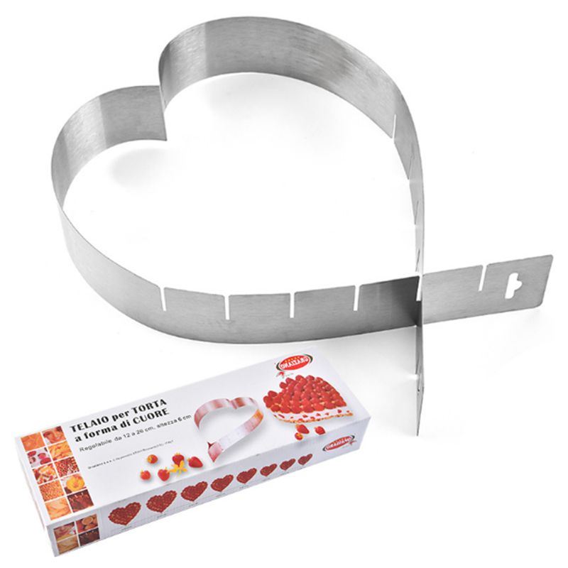 Adjustable Heart Cake Mould Tin