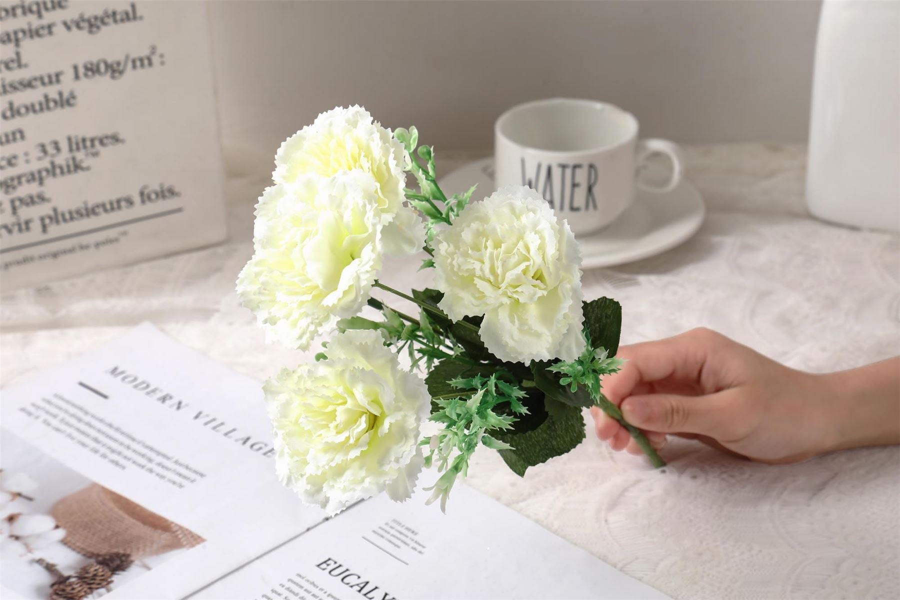 5 Head Artificial Carnation Bunch