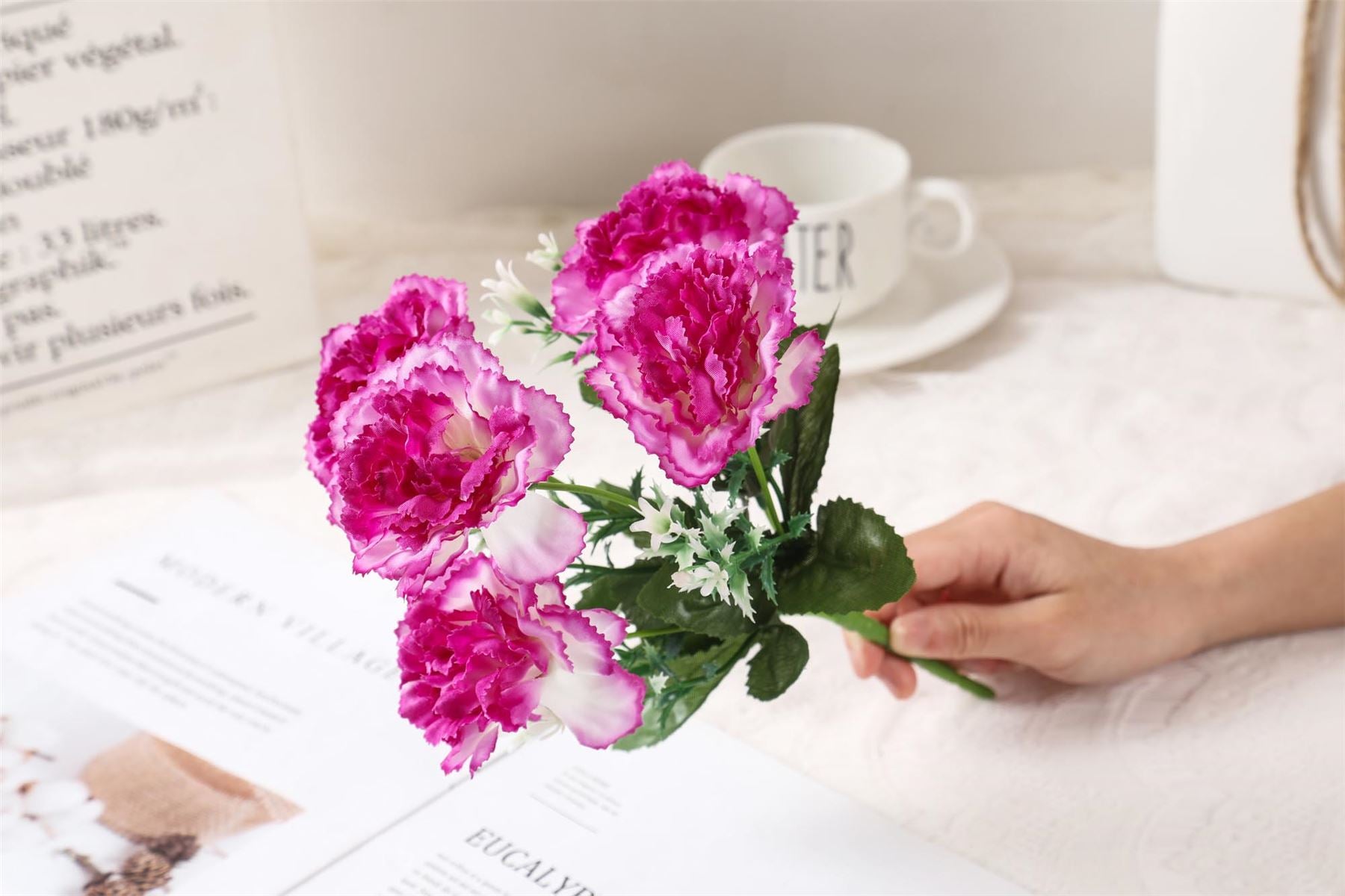 5 Head Artificial Carnation Bunch