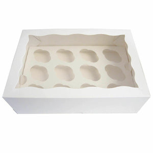 White Cupcake Boxes with Window
