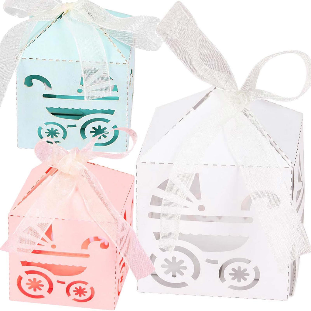 Pearlised Laser Cut Baby Shower Favours
