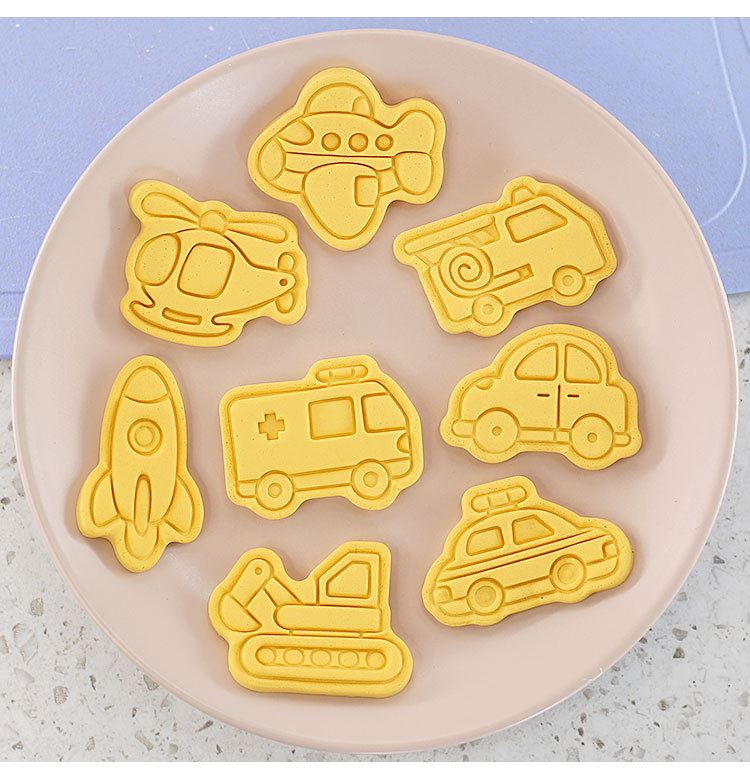 Set of 8 Premium Embossing Cookie Cutters