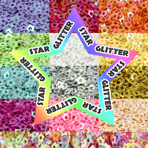 Bottles of Iridescent Star Shape Glitter