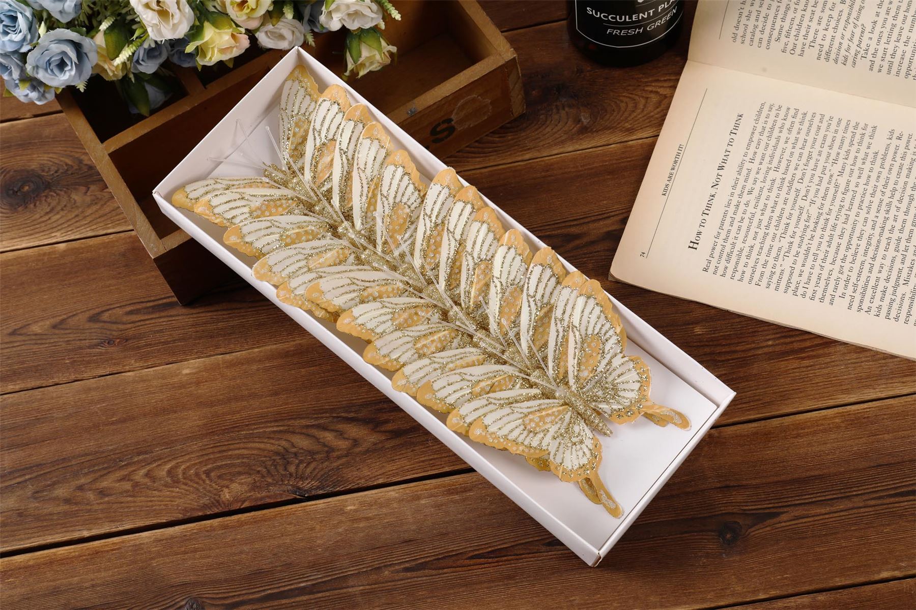 Box of 12 Large Gauze Butterflies
