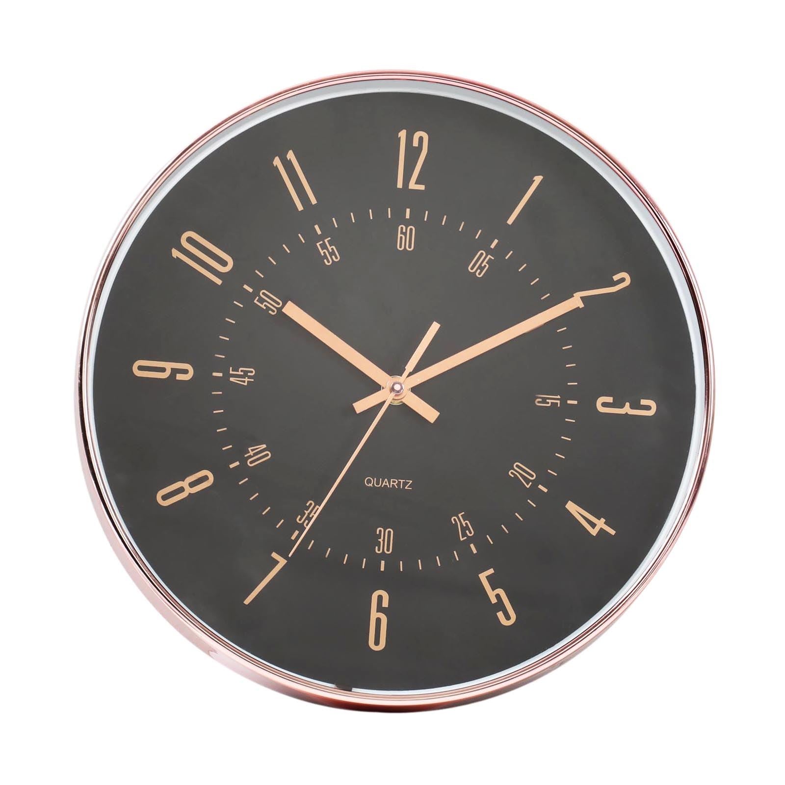 Sophisticated Rose Gold Dual Number Wall Clock