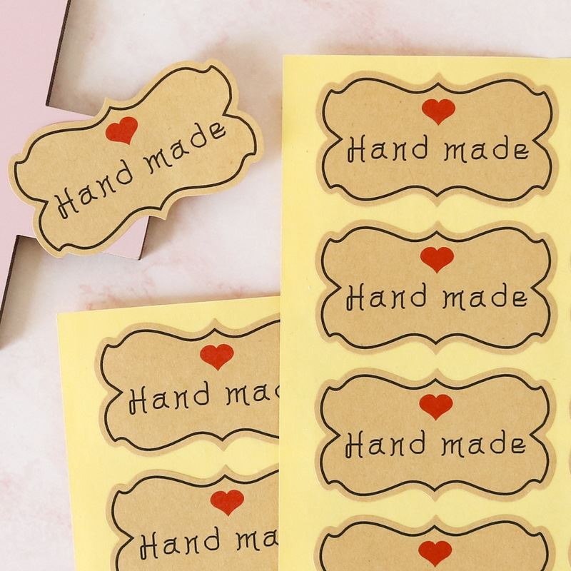 Sticker Sheets - Kraft Paper Scalloped Vintage