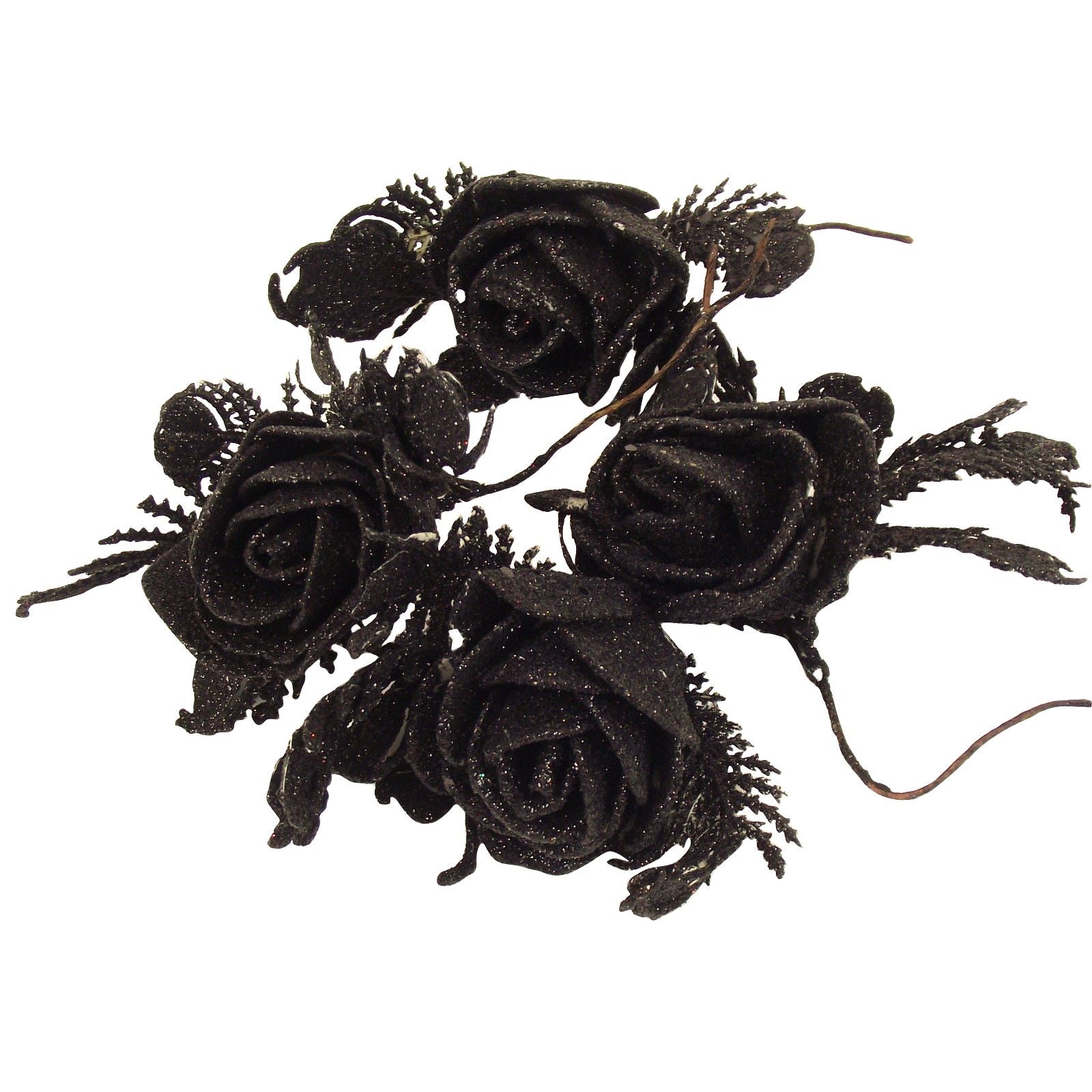 Clearance - 4x Gothic Glitter Roses