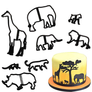 Set of 8 Jungle Safari Animal Cutters