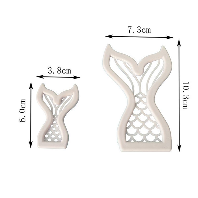 Set of Two Mermaid Fish Tail Cookie Cutters