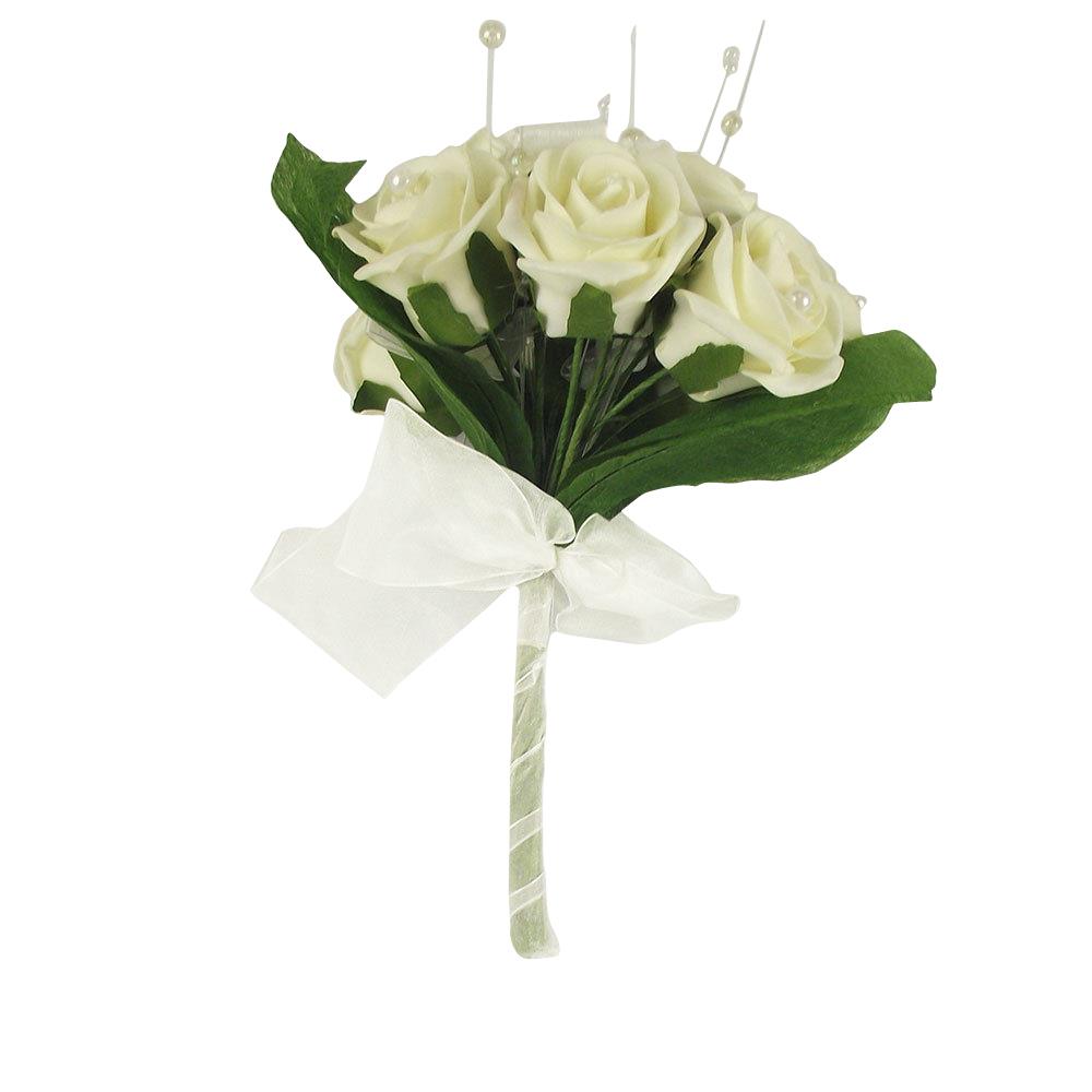 12 Rose and Pearl Brides Posy
