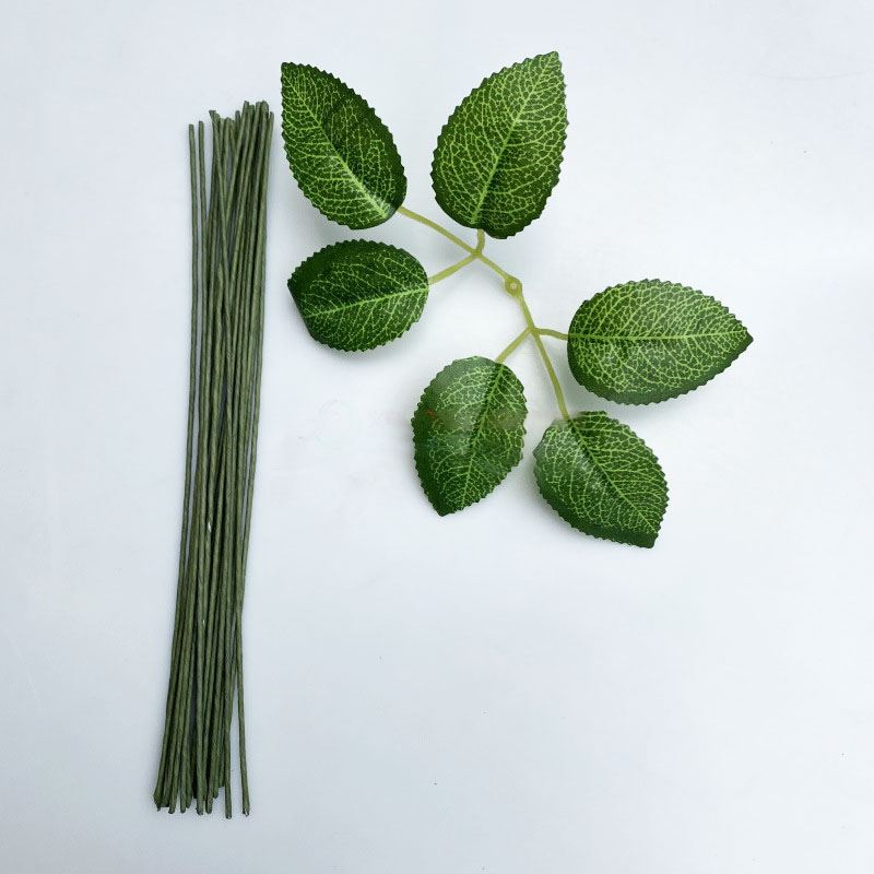 Premium Velvet Single Roses with Wire Stem