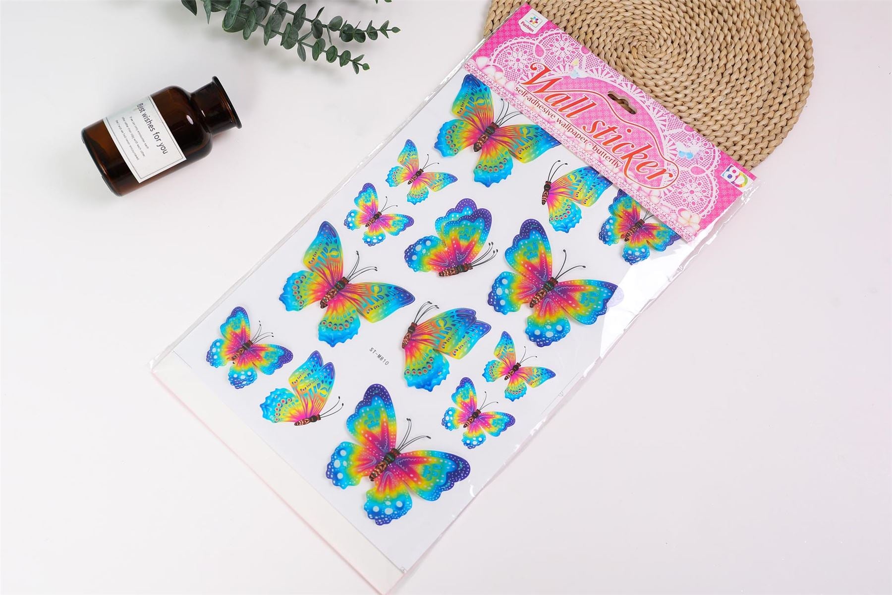 Large 3D Fluttering Butterfly Stickers
