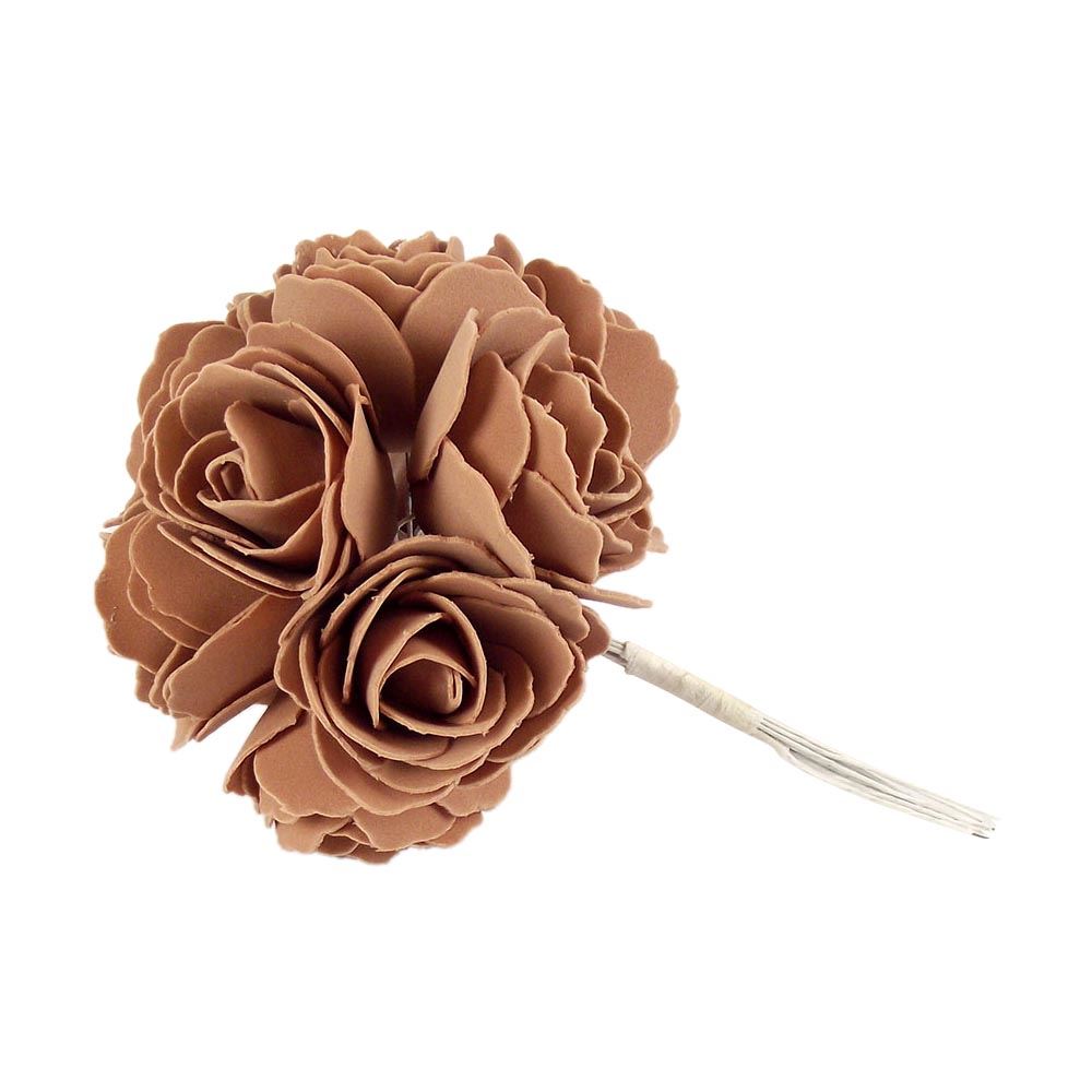 Bunch of 10 5cm Open Foam Roses