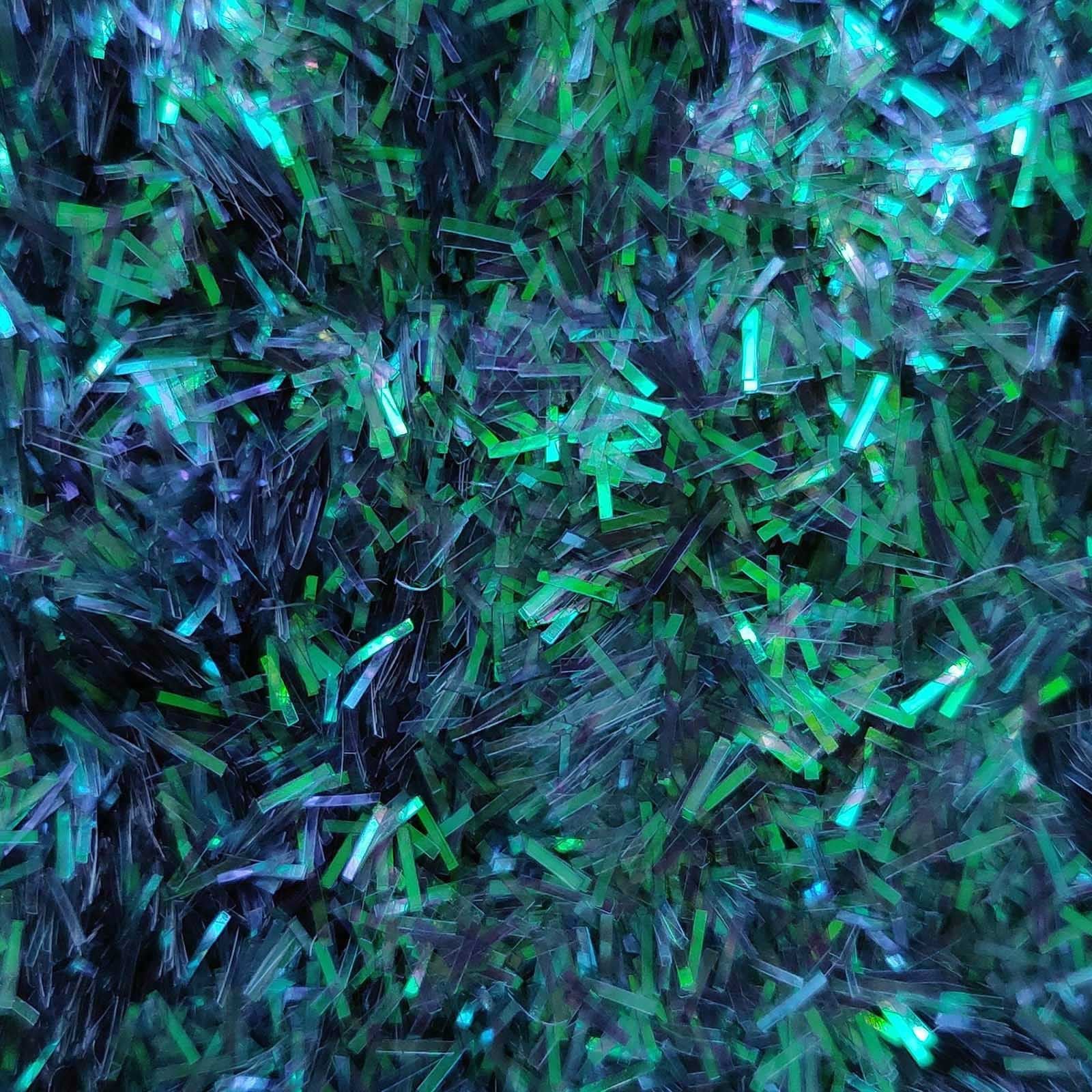 Glitter Elements - Iridescent Olive - 3mm Tinsel