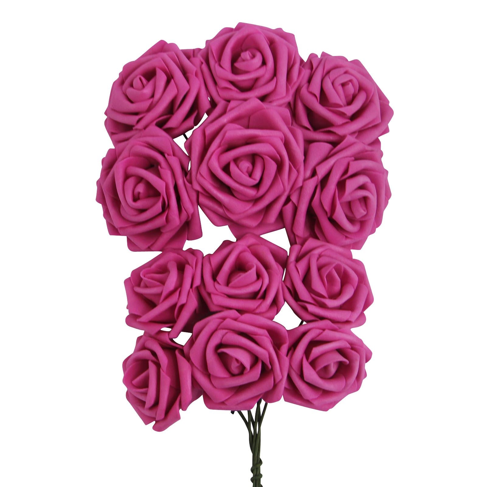 Colourfast Foam Roses - 6 Bunches - Regular