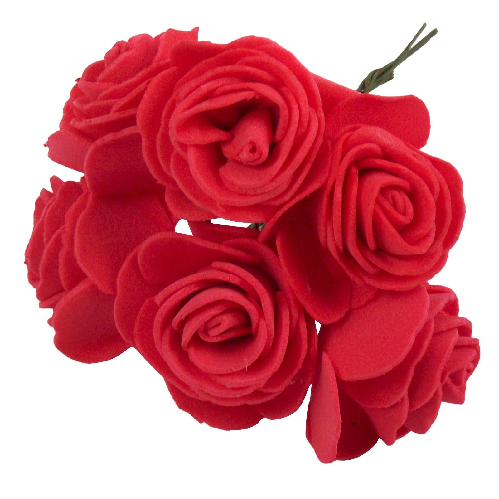 2x Bunches 4cm Small Foam Open Roses