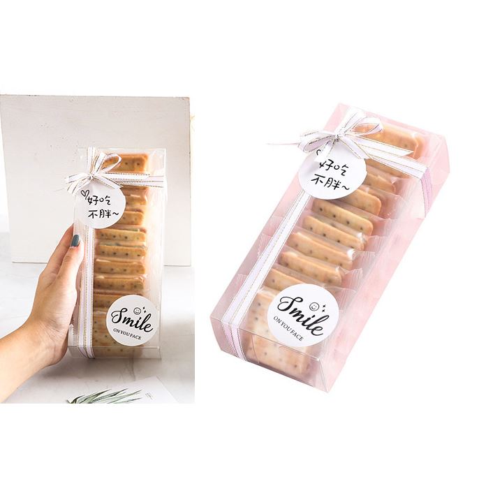 Premium Slim & Tall Clear Acetate Boxes - PVC Transparent Cookie Biscuit Gits