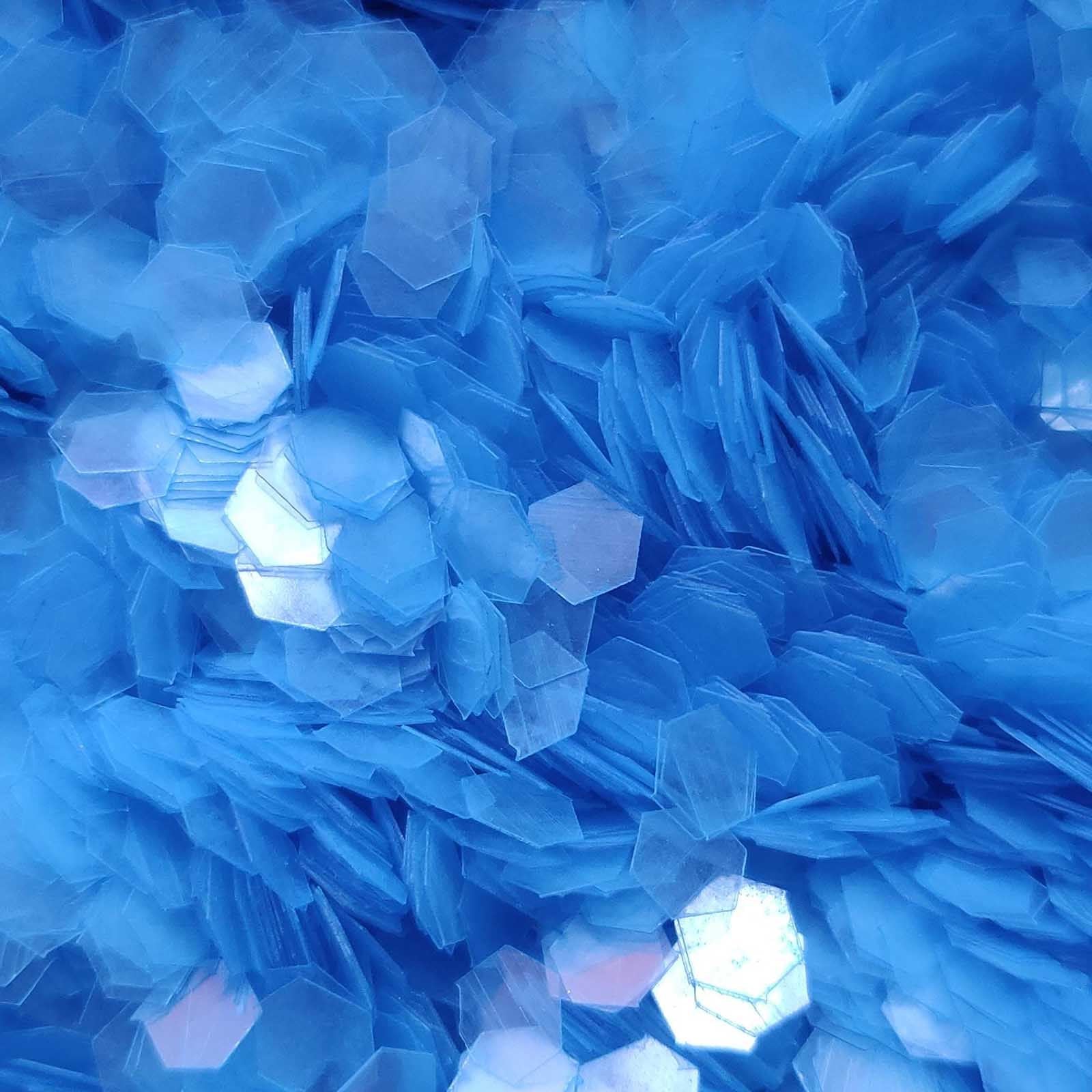 Glitter Elements - Matte Neon Blue - 4mm Hex