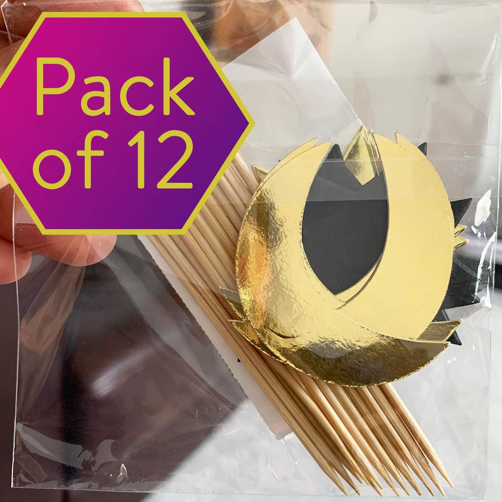 Moon and Star Eid Cupcake Toppers