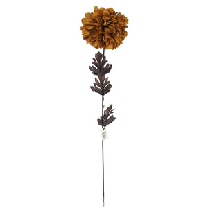 XL Ball Mum with Brown Stem - Caramel