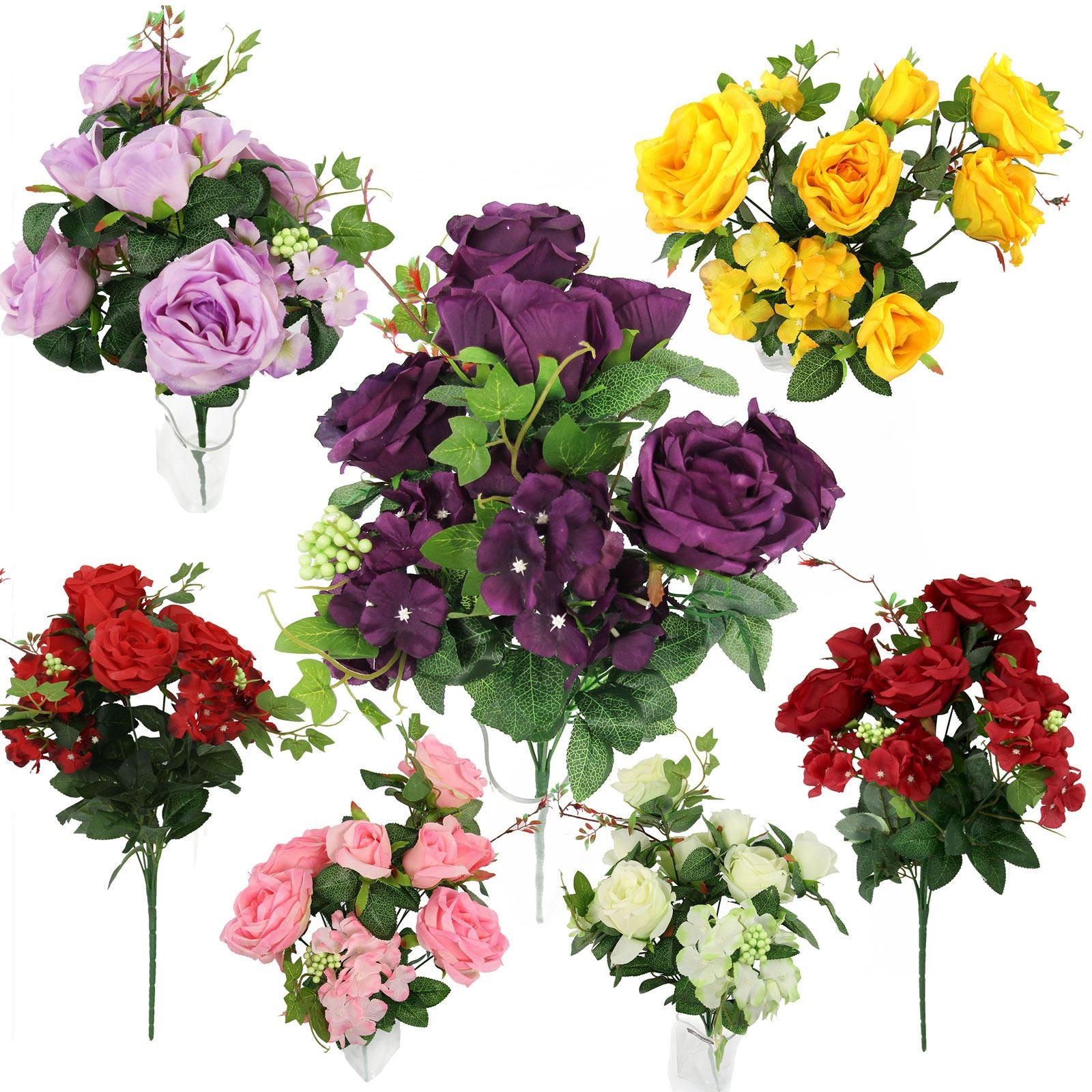 XL 9 Head Rose and Hydrangea Bouquet