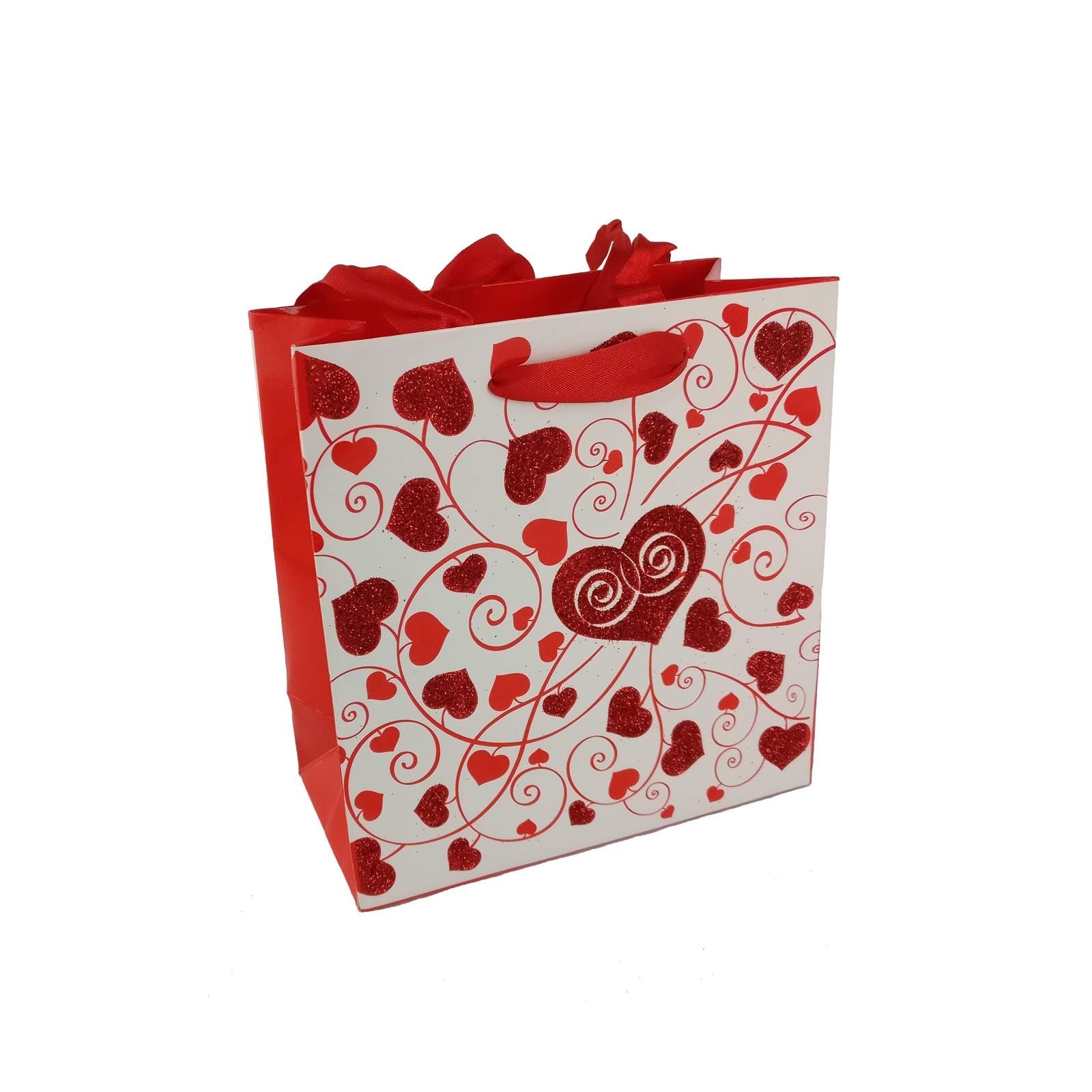 Glitter Heart Valentine Gift Bags