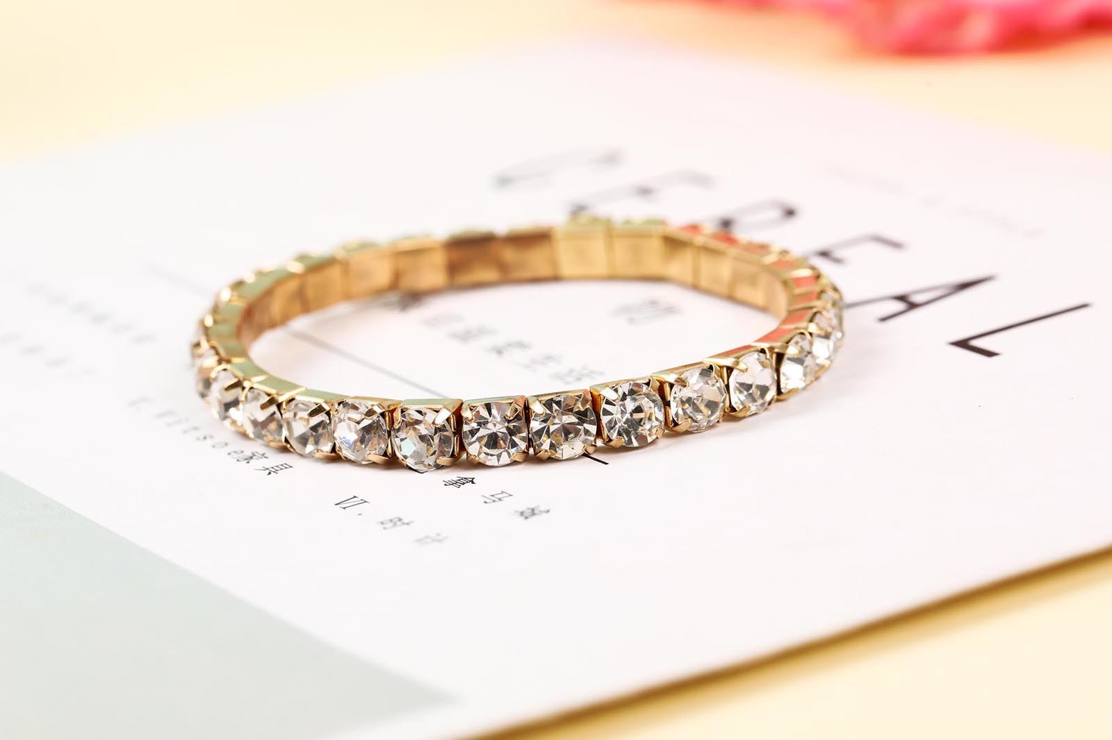 Elasticated Corsage Rhinestone Bracelet