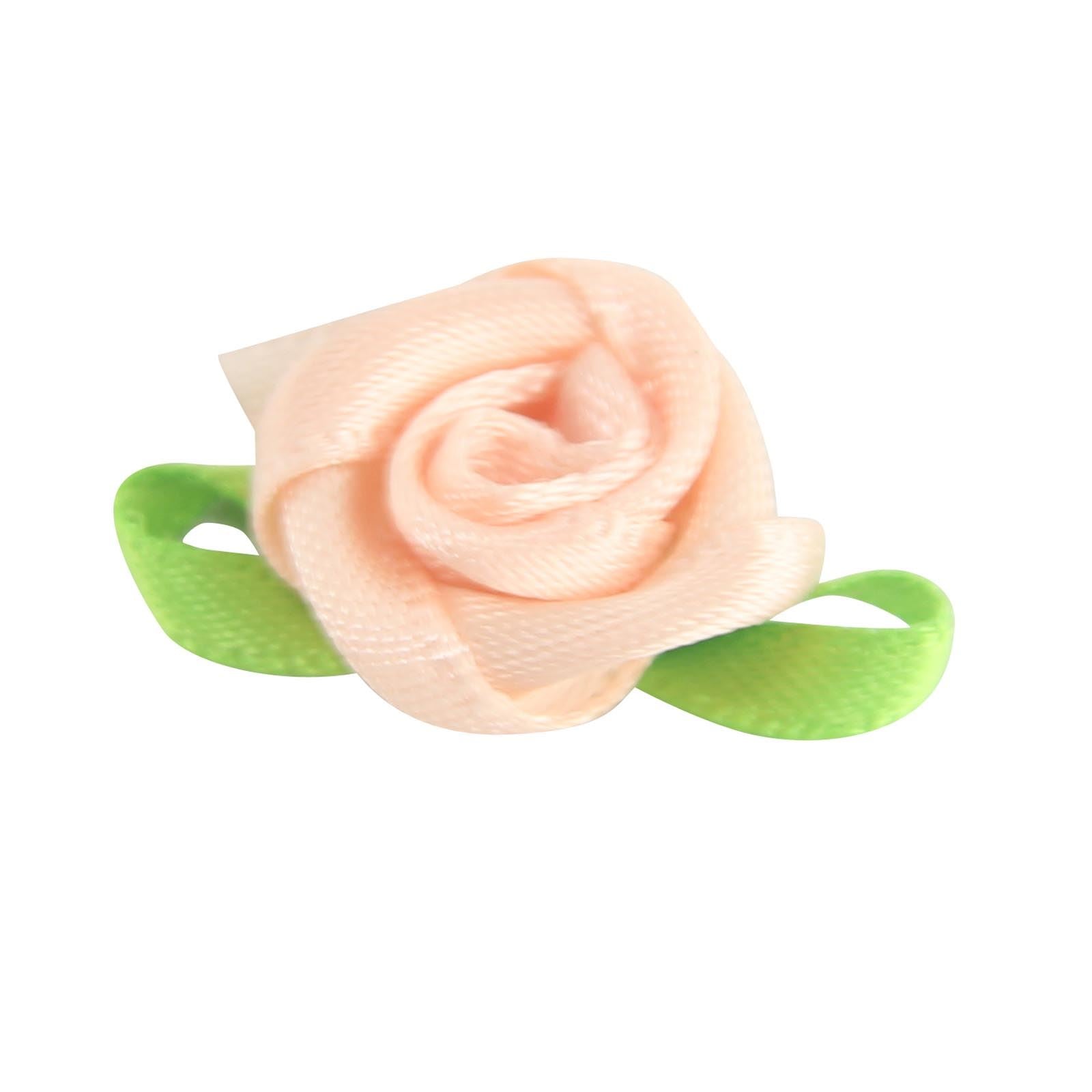 15mm Satin Ribbon Roses