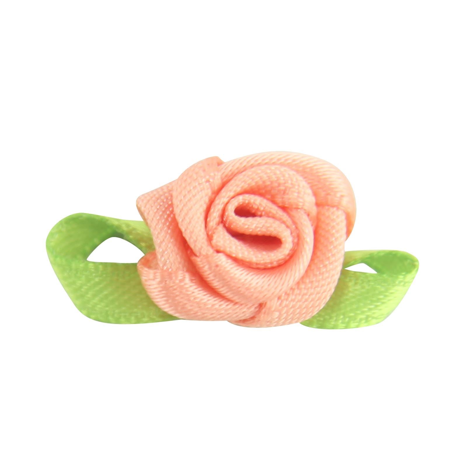 15mm Satin Ribbon Roses