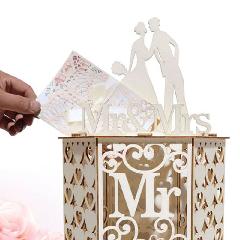 3D Laser Cut Mr & Mrs Wedding Post Box