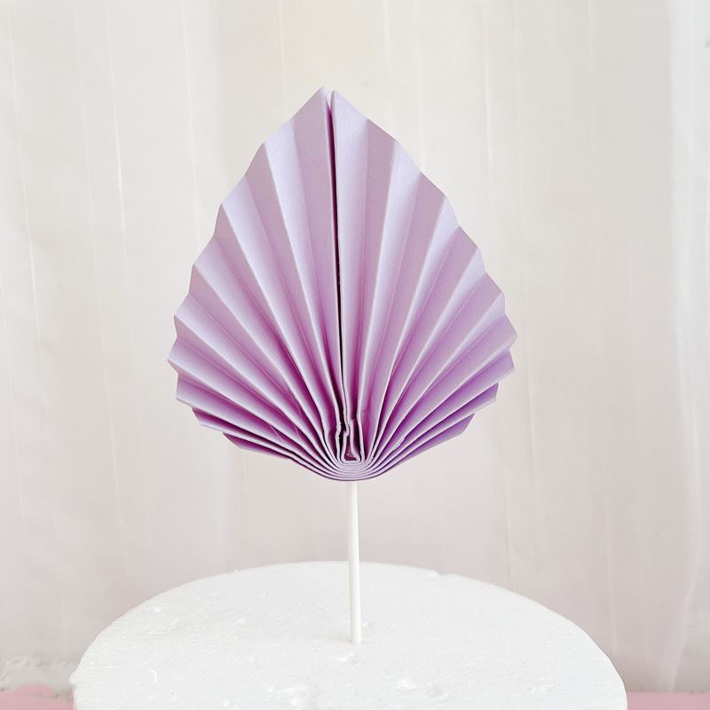 Fan-Shaped Paper Palm Spear Artificial Leaves - Dried Heart Shape