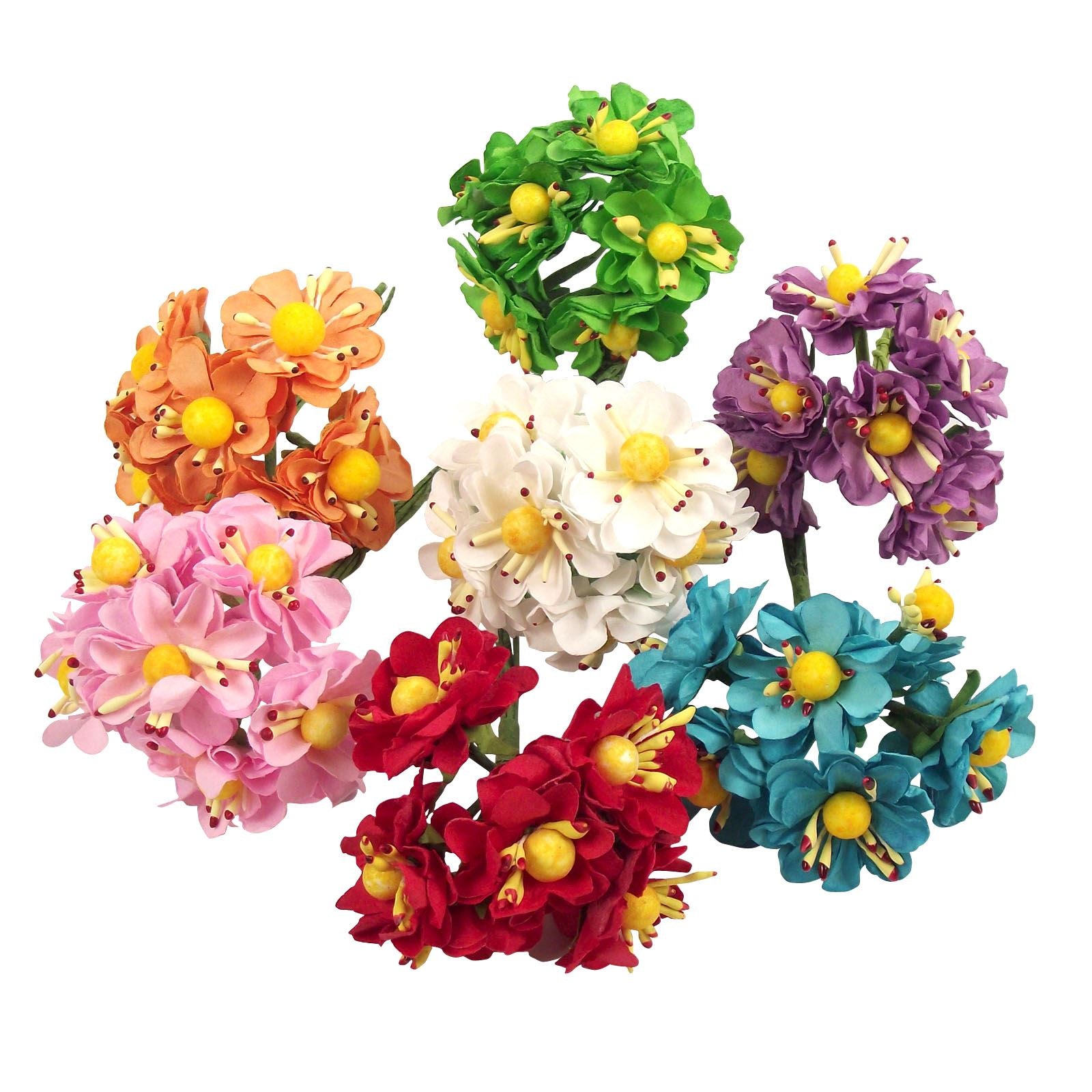 2x Bunches of 6 Paper Anemone