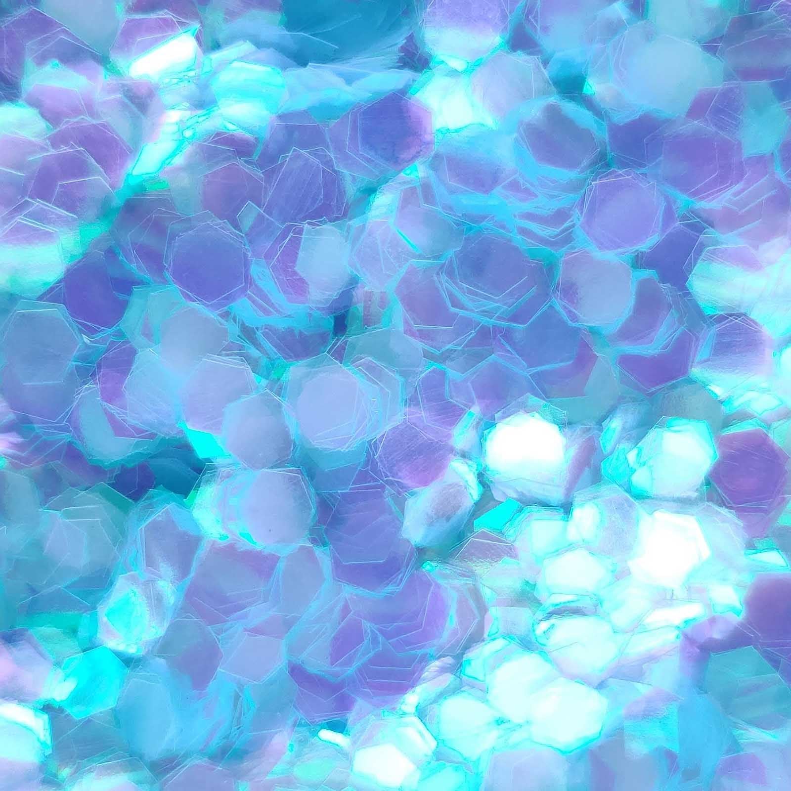 Glitter Elements - Iridescent Baby Blue - 4mm Hex