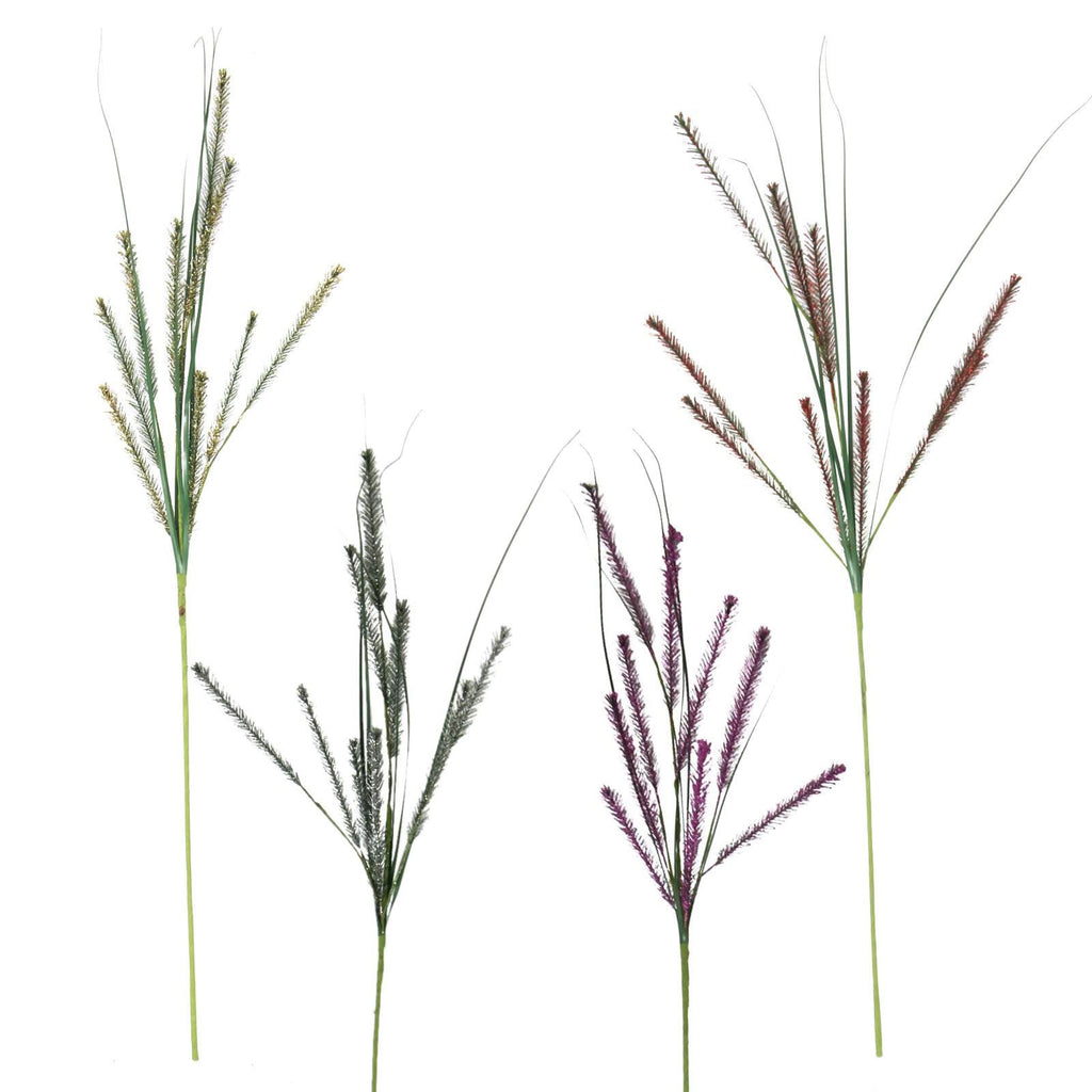 Long Glittered Foliage Stem