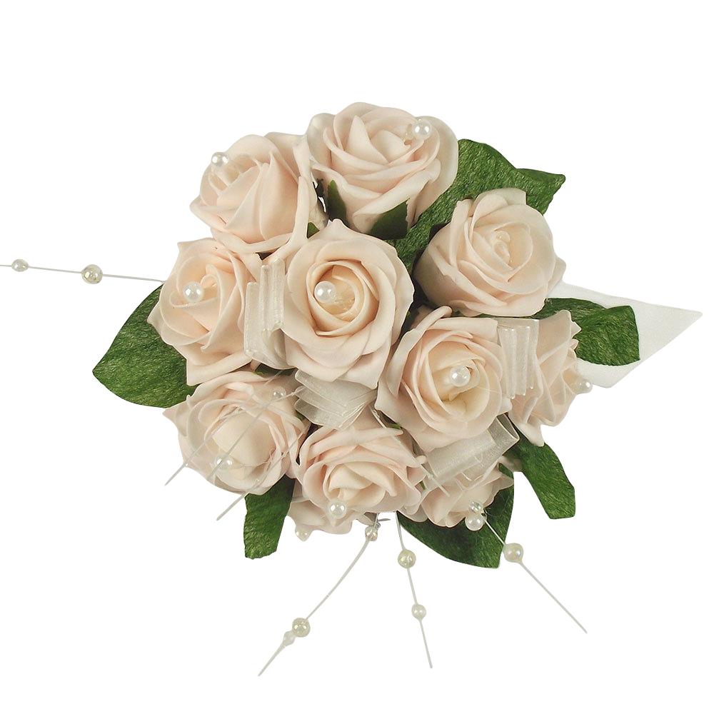 12 Rose and Pearl Brides Posy